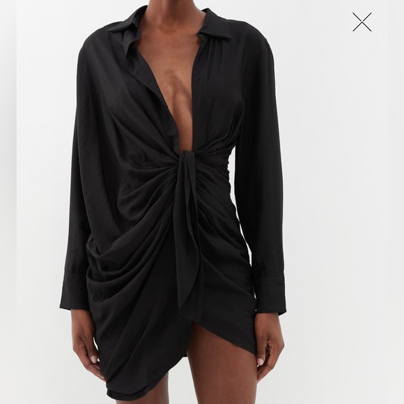 JACQUEMUS BAHIA DRAPED ASYMETRIC MINI DRESS - Picture 1 of 4